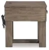 Ashley Furniture T854-3 Loyaska - Rectangular End Table - Grayish Brown
