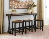 Ashley Furniture D634-113 Wildenauer - Rectangular Dining Room Counter Table Set (Set of 4) - Brown / Black