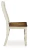 Ashley Furniture PCD616-01 Wirloni - Dining Room Side Chair (Set of 2) - Antique White / Brown