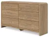 Ashley Furniture PCB1121-31 Gramburg - Six Drawer Dresser - Warm Natural Brown