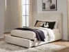 Ashley Furniture PCB2611B4 Brizmore - Queen Upholstered Storage Bed - Beige