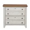 Liberty Furniture 652-HO146 Farmhouse Reimagined - Lateral File - Antique White / Chestnut Tops