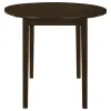 CoasterEveryday 130005 Bucknell - 3 Piece Round Drop Leaf Dining Table Set - Cappuccino