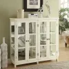 CoasterEssence 950306 Sable - 4 Door Wood Accent Storage Display Cabinet - Off White