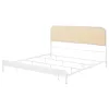 Coaster Fine Furniture 360301KE Amherst - Radio Weave Rattan Metal Eastern King Bed - White