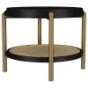 Coaster Fine Furniture 706198-S3 Arini - 3 Piece Round Coffee And End Table Set - Black