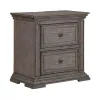 Liberty Furniture 361G-BR61 Liberty Furniture 361G-BR61 Big Valley - 2 Drawer Night Stand With Charging Station - Graystone