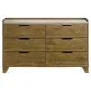 Coaster Fine Furniture 222973 Henderson - 6-Drawer Bedroom Dresser Cabinet - Medium Oak