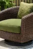 Ashley Furniture P572-821 Horizon Hall - Swivel Lounge With Cushion - Brown / Green