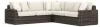 Ashley Furniture P711P1 Ashley Furniture P711P1 Kimora - 3-Piece Outdoor Sectional - Beige / Dark Brown