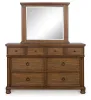 Ashley Furniture PCB824B1 Ashley Furniture PCB824B1 Rowlenstown - Dresser And Mirror - Brown