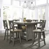 Liberty Furniture 62-CD-7GTS Liberty Furniture 62-CD-7GTS Lindsey Farm - 7 Piece Gathering Table Set - Gray & Sandstone
