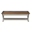 Liberty Furniture 652-BR47 Farmhouse Reimagined - Bed Bench - Antique White / Chestnut Tops