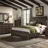 Liberty Furniture 759-BR-CPBDMC Liberty Furniture 759-BR-CPBDMC Thornwood Hills - 4 Piece Bedroom Set (California King Panel Bed, Dresser & Mirror, Chest) - Rock Beaten Brown