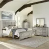 Liberty Furniture 824-BR-OCPBDMC Heartland - 4 Piece Bedroom Set (California King Panel Bed, Dresser & Mirror, Chest) - White