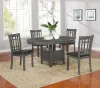CoasterEveryday 108211-S5 Lavon - 5 Piece Oval Extension Leaf Dining Set - Medium Gray