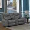 CoasterEveryday 650355 Conrad - Upholstered Padded Arm Glider Loveseat - Gray