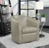 CoasterEssence 902726 Turner - Upholstered Barrel Back Swivel Chair - Champagne