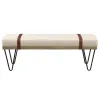 CoasterEssence 910258 Austin - Fabric Upholstered Accent Bench - Beige
