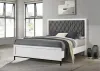 Coaster Fine Furniture 224861Q Sonora - Queen Upholstered Panel Bed - White