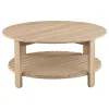 Coaster Fine Furniture 710288-S3 Fowler - 3 Piece Round Coffee And End Table Set - Natural
