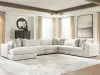 Ashley Furniture PC66004S14 Ashley Furniture PC66004S14 Ashbourne Estate - 6-Piece Sectional With LAF Corner Chaise - Snowstone