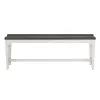 Liberty Furniture 417-C9000B Allyson Park - Wood Seat Bench - Wirebrushed White / Charcoal