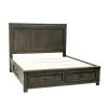 Liberty Furniture 759-BR-K2S Liberty Furniture 759-BR-K2S Thornwood Hills - King Two Sided Storage Bed - Rock Beaten Brown