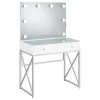 Coaster Fine Furniture 936164 Eliza - Vanity Set With Lighting & Stool - White And Chrome