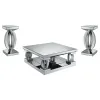 Coaster Fine Furniture 722518-S3 Amalia - 3 Piece Mirrored Coffee And End Table Set - Silver