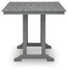 Ashley Furniture PCP227-632 Sanctuary Beach - Square Counter Table With Umbrella Option - Dark Gray