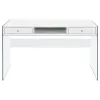 CoasterEveryday 800829 Dobrev - 2-Drawer Writing Desk - White High Gloss