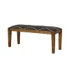 CoasterEssence 910177 Lamont - Fabric Upholstered Accent Bench - Black And Natural
