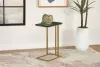 CoasterEssence 936035 Vicente - Marble Top C-Shaped Sofa Side Table - Green