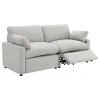 Coaster Fine Furniture 609562P Collins - 2 Piece Upholstered Power Reclining Loveseat - Gray