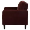 Coaster Fine Furniture 511213 Ruth - Fabric Upholstered Track Arm Accent Chair - Rust Red