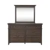 Liberty Furniture 297-BR-DM Paradise Valley - Dresser & Mirror - Saddle Brown
