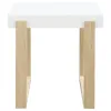 CoasterEssence 753397 Pala - Rectangular End Table - White High Gloss And Natural