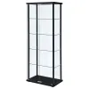 CoasterEveryday 950170 Delphinium - 5-Shelf Clear Glass Curio Display Cabinet - Black