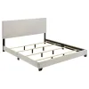 Coaster Fine Furniture 300852KE Dorian - Fabric Upholstered Eastern King Panel Bed - Cream