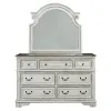 Liberty Furniture 244-BR-CPBDM Liberty Furniture 244-BR-CPBDM Magnolia Manor - 3 Piece Bedroom Set (California King Panel Bed, Dresser & Mirror) - Antique White