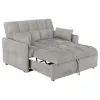 CoasterEssence 508307 Cotswold - Upholstered Convertible Sleeper Sofa Bed - Light Gray