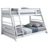 Coaster Fine Furniture 460593WHT Holden - Wood Veneer Twin Over Full Bunk Bed - White