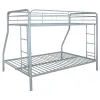 Coaster Fine Furniture 460340SVR Carson - Metal Twin Over Full Bunk Bed - Glossy Silver