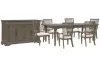 Pulaski Furniture P413240-KIT14 Pulaski Furniture P413240-KIT14 Madison Ridge - Extendable Leg Dining Table With 6 Arm Chairs And Server - Natural Bark