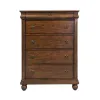 Liberty Furniture 589-BR-KSLDMCN Liberty Furniture 589-BR-KSLDMCN Rustic Traditions - 5 Piece Bedroom Set (King Sleigh Bed, Dresser & Mirror, Chest, Nightstand) - Rustic Cherry