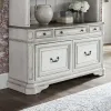 Liberty Furniture 244-HOJ-OCHS Liberty Furniture 244-HOJ-OCHS Magnolia Manor - Credenza & Hutch - Antique White