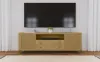 Coaster Fine Furniture 720253 Arini - Rattan Cane 2-Door TV Stand Media Console - Sand Wash