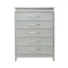 Liberty Furniture 781-BR41 Reflections - 5 Drawer Chest With Lights - Pearl White & Rhinestone