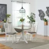 Liberty Furniture 182-CD-3DLS Brook Bay - 3 Piece Drop Leaf Set - Textured White / Carbon Gray